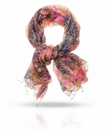 Палантин Женский S-PAISLEY.ANIMAL/GOLD